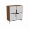 Scarpiera Wind Tower 4 scomparti colore noce bianco90x45x90h