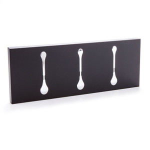 Appendiabiti Da Muro Bin 3 Black 19X49X4 Cm
