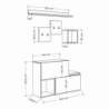 Mobile ingresso scarpiera Holdon colore tortora dark coffee