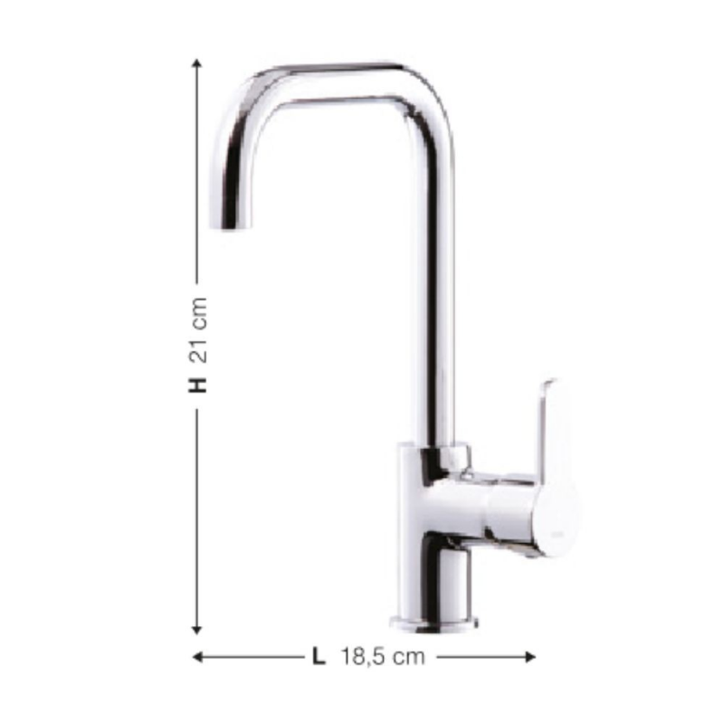 Miscelatore Lento granito croma mat