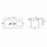 Lavello SAXT332 100x50 cm 2 vasche destro