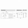 Lavello appoggio 50 series 120x50 cm 2 vasche SA127 destro