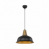 Lampada a sospensione Rena ASZ1341 metallo nero interno oro