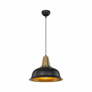 Zoom Lampada a sospensione Rena ASZ1341 metallo nero interno oro