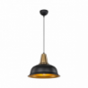 Lampada a sospensione Rena ASZ1341 metallo nero interno oro