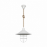 Lampada da soffitto Bulut ASZ0631 metallo bianco e corda iuta