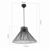 Lampada a sospensione Panama MDL4135 filo metallico nero