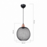Lampada a sospensione metallo traforato nero Belin MDL4320