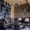 Lampada da soffitto a 5 luci Salem MDL3806 metallo nero