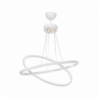 Lampada a sospensione Muso due anelli bianchi Led MDL4438