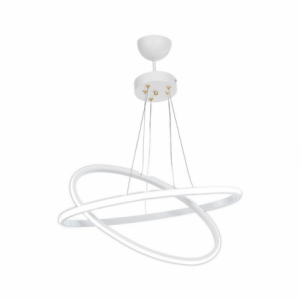 Zoom Lampada a sospensione Muso due anelli bianchi Led MDL4438