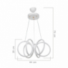 Lampada a sospensione LED Ilya forma spirale bianca MDL4439