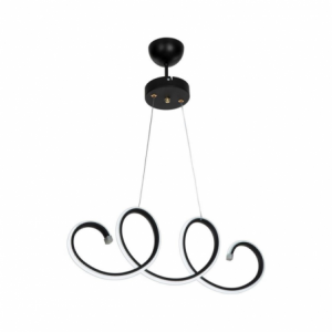Zoom Lampada a sospensione LED Afra forma spirale nera MDL4441