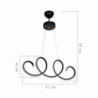 Lampada a sospensione LED Afra forma spirale nera MDL4441