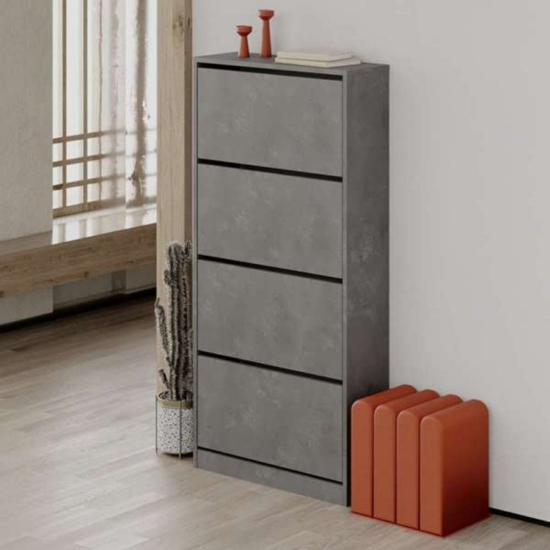 Scarpiera SHC540RETRO quattro ante a ribalta retro grey