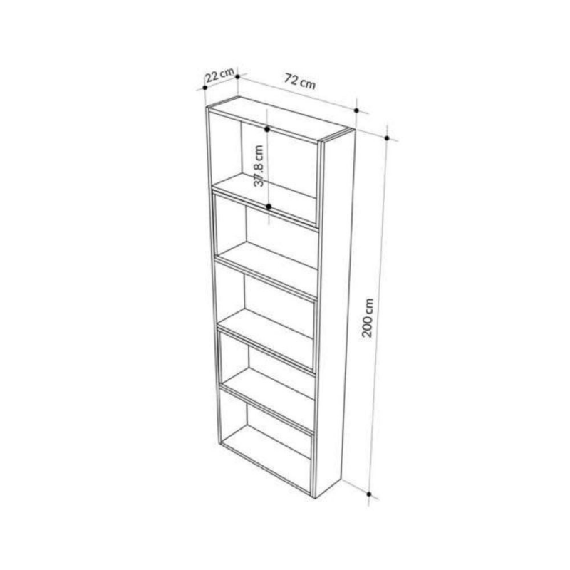 Libreria Wish estensibile angolare rovere 200h