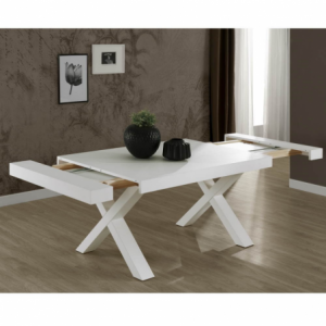 Zoom Tavolo allungabile Gondar 160x90 bianco larice