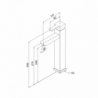 Miscelatore bagno Quadra lavabo alto cromato