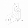 Miscelatore bagno Quadra lavabo cromato