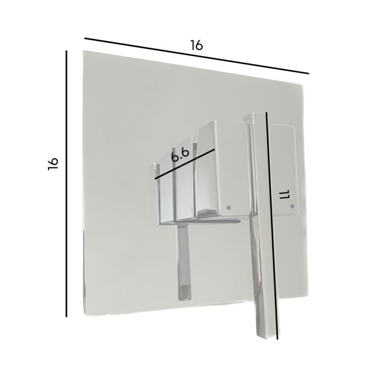 Miscelatore bagno Quadra doccia cromato