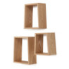 Set 3 Mensole Trapezio L30 P27 H14 Cm
