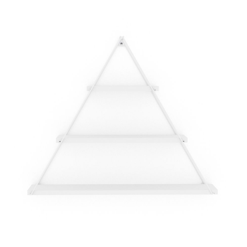 Mensola triangolare 3 ripiani Moset bianco totale MT191006