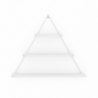 Mensola triangolare 3 ripiani Moset bianco totale MT191006