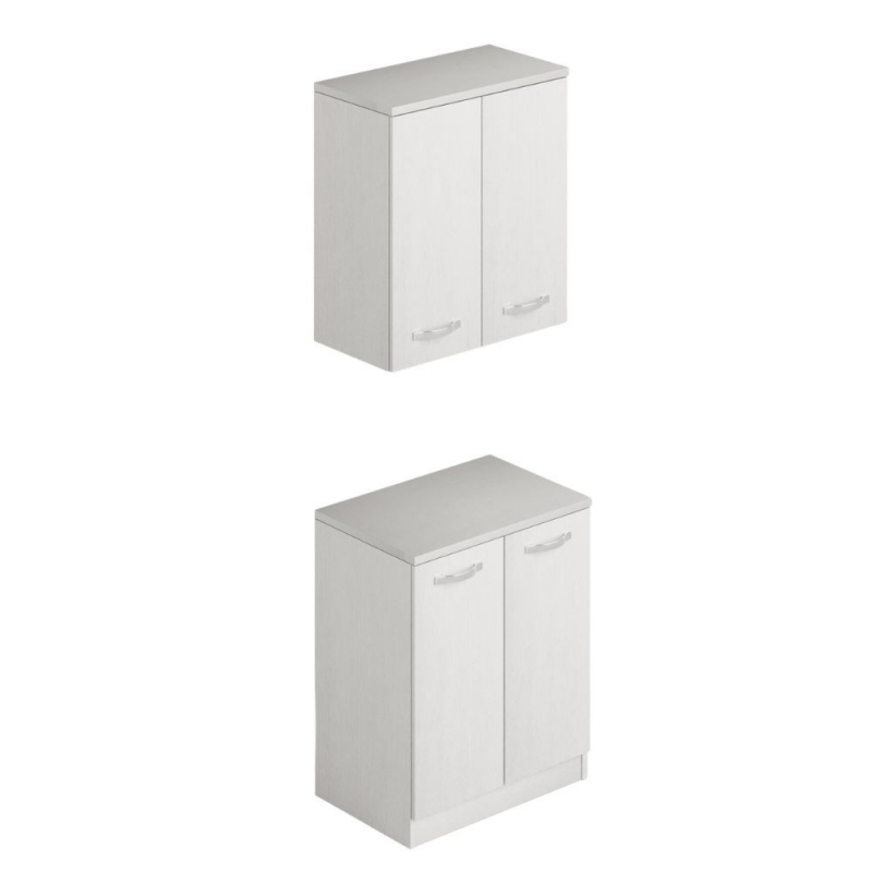 Laundry mobile bagno due ante 71x50x85,5 bianco frassinato