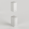 Laundry pensile bagno con anta 36x38x77 bianco frassinato