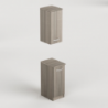 Laundry pensile bagno con anta 36x38x77 olmo