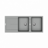 Enigma D200 lavello 2 vasche e gocciolatoio croma