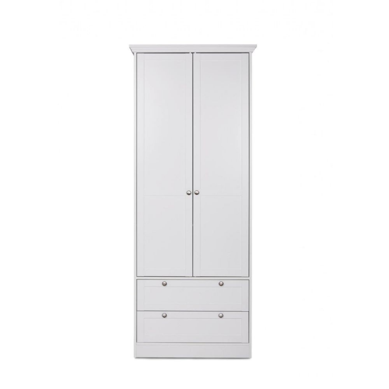 Armadio Landwood14 bianco due ante e due cassetti