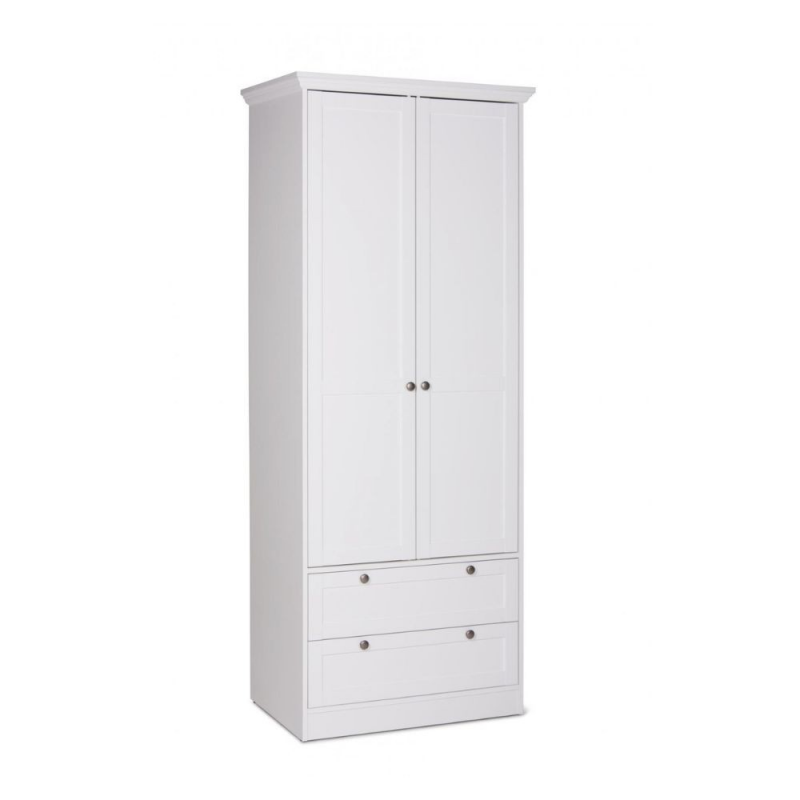 Armadio Landwood14 bianco due ante e due cassetti