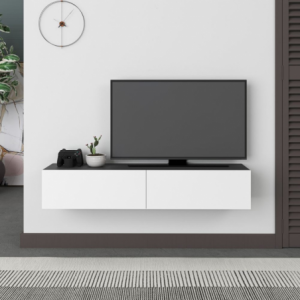 Zoom Mobile porta TV sospeso Francy antracite bianco ante a ribalta