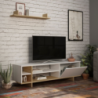 Mobile porta TV Stockton bianco rovere