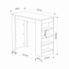 Penisola da cucina tavolo alto Swallow rovere