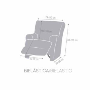 Zoom Copripoltrona Jaz recliner beige 70-110