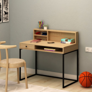 Zoom Scrivania rovere nero con cassetto Nasus
