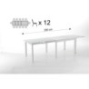 Tavolo Allungabile Long - White L128 H16 P90 Cm