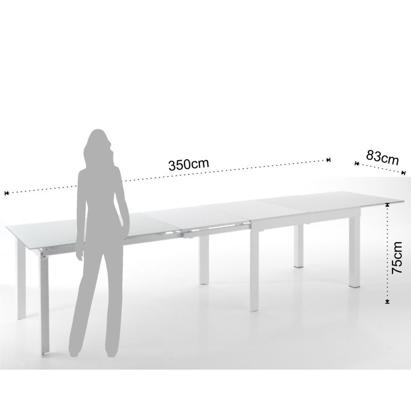 Tavolo Allungabile Long - White L128 H16 P90 Cm