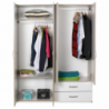 Armadio TPGR422023 bianco 4 ante e 2 cassetti 120x170x40