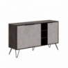 Madia Clara Lagina dark coffe 3 ante effetto marmo bianco 142x35,5x83h