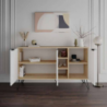 Madia Clara rovere 3 ante bianco 142x35,5x83h