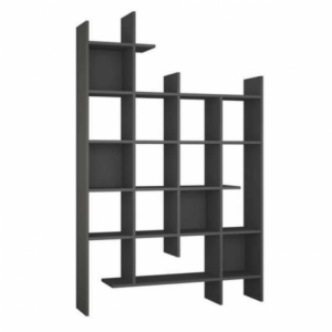 Zoom Libreria Manco antracite 6 ripiani 122x25.5x188H
