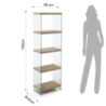 Libreria 5 Ripiani Nancy 45 162X32X7 Cm