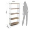 Libreria 5 Ripiani Nancy 75 162X32X7 Cm