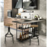 Sgabello Regolabile A Vite Pajo Grey L38 P38 H70 Cm