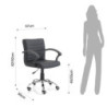 Poltrona Da Ufficio Pany Black 53X65X62 Cm
