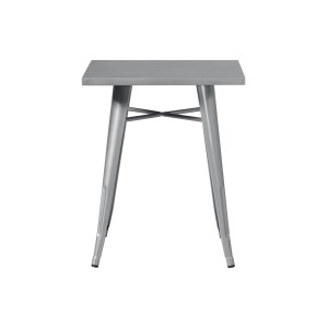 Zoom Set Di 2 Tavoli Lamiera 60X60 Silver Moia