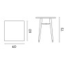 Set 2 Tavoli Moia lamiera galvanizzata grigio esterno resistente